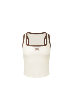 Apricot Square Neck Halter Vest - ANN ANDELMAN