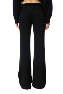 Black Bootcut Sweatpants - ANN ANDELMAN