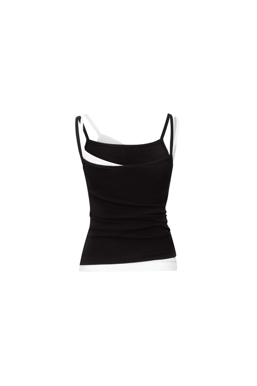 Black Fake Two - Piece Camisole - ANN ANDELMAN