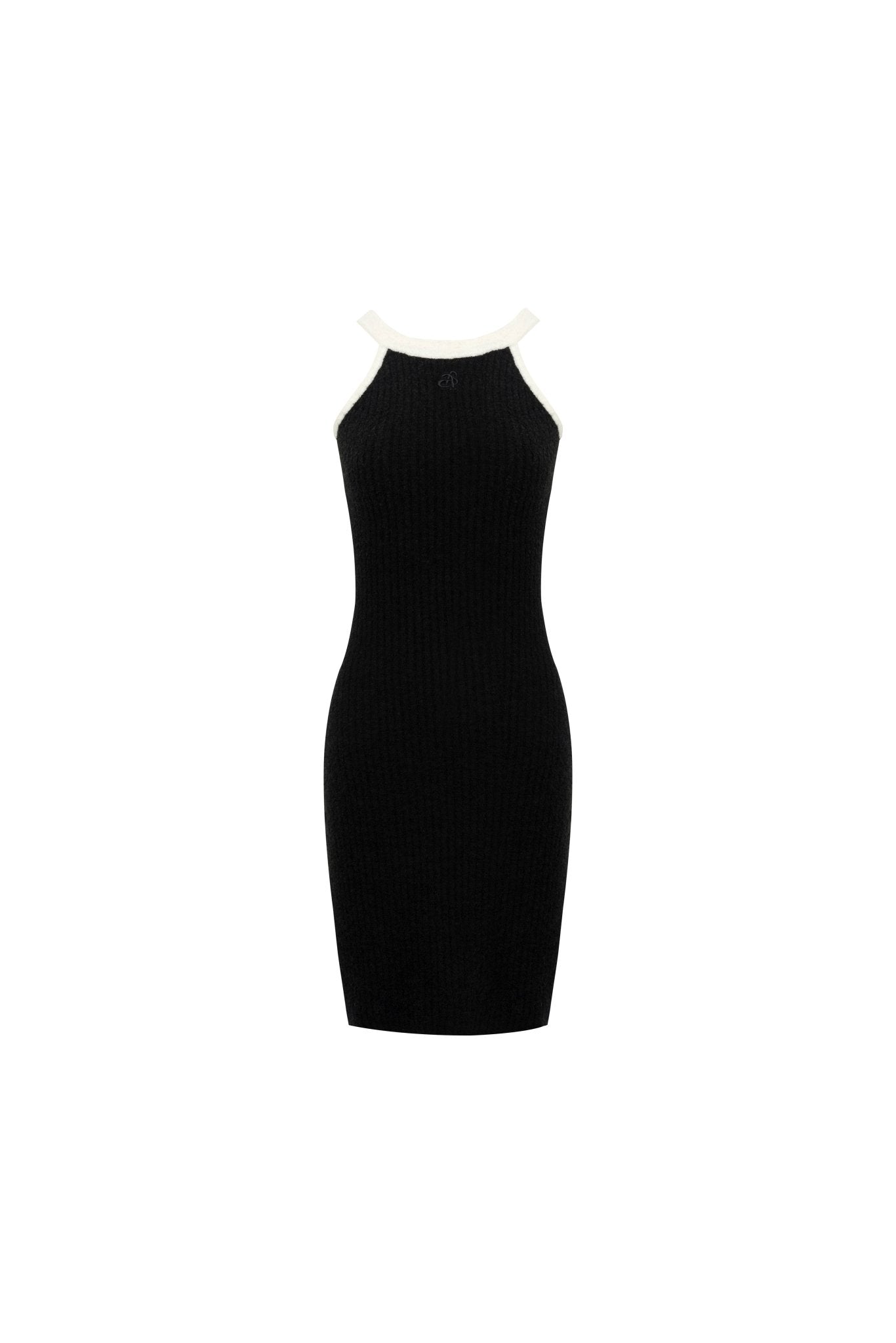 Black Halter Knit Dress S