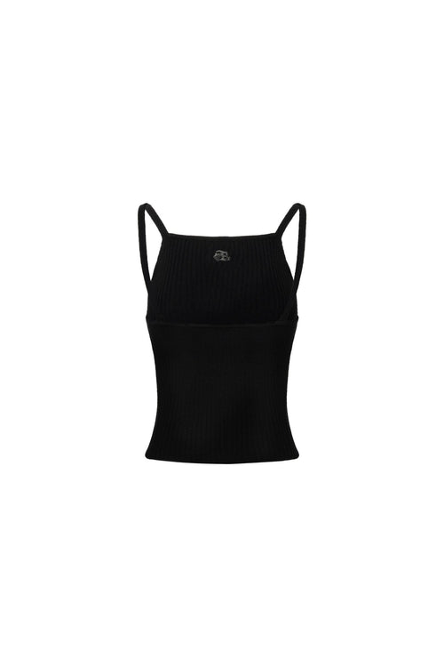 Black Strappy Tank Top - ANN ANDELMAN