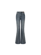 Blue Mid - rise Washed Bootcut Jeans - ANN ANDELMAN