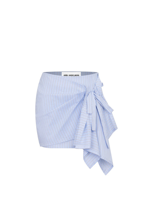Blue Striped Shirt Skirt - ANN ANDELMAN