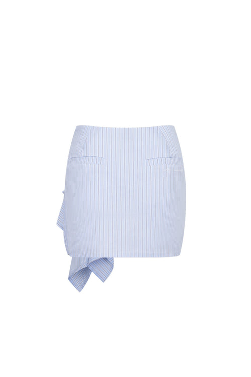 Blue Striped Shirt Skirt - ANN ANDELMAN