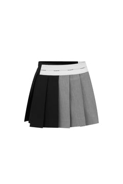 Grey Deconstructed Pleated Skirt - ANN ANDELMAN