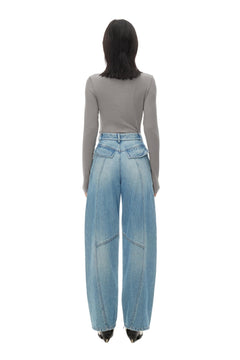 Grey Flocked Bottoming Shirt - ANN ANDELMAN