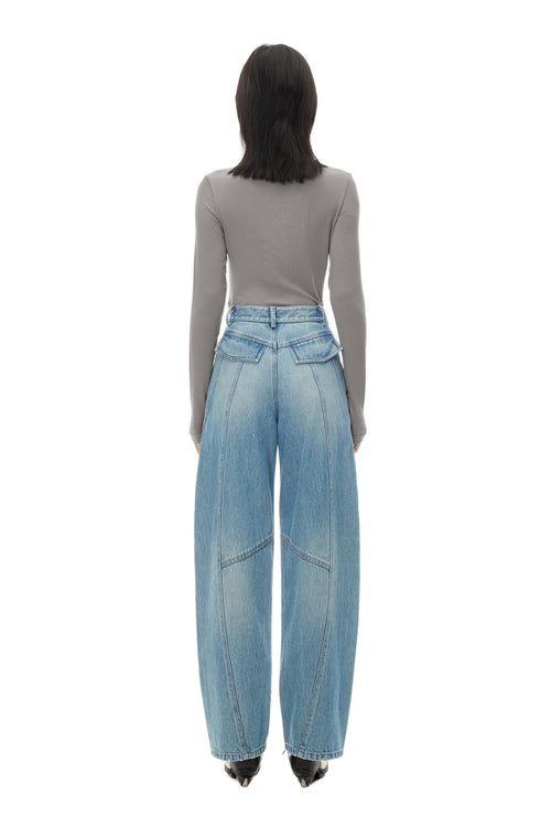 Grey Flocked Bottoming Shirt - ANN ANDELMAN