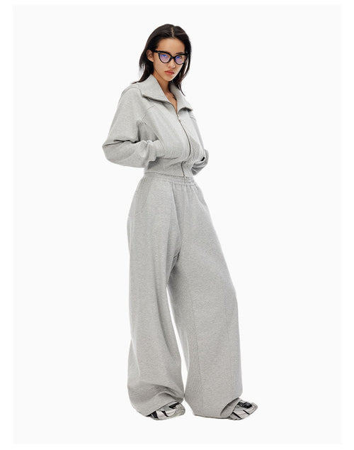 Grey Ribbed Sweatpants - ANN ANDELMAN