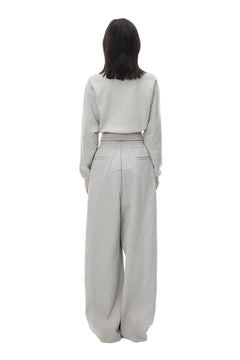 Grey Ribbed Sweatpants - ANN ANDELMAN