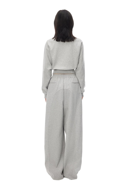 Grey Ribbed Sweatpants - ANN ANDELMAN