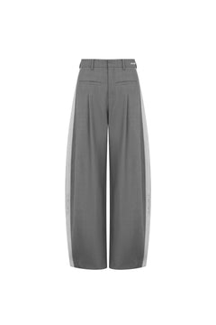 Grey Web Welt Balloon Trousers - ANN ANDELMAN