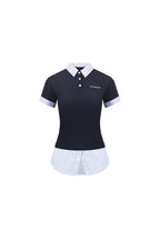 Navy Two - piece Stacked Short Sleeves - ANN ANDELMAN