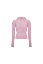 Pink Wool Hooded Sweater - ANN ANDELMAN