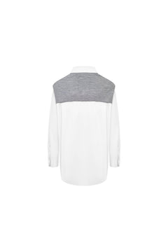 White Shawl Fake Two - Piece Shirt - ANN ANDELMAN
