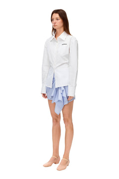 White Waist - Cinching Shirt - ANN ANDELMAN