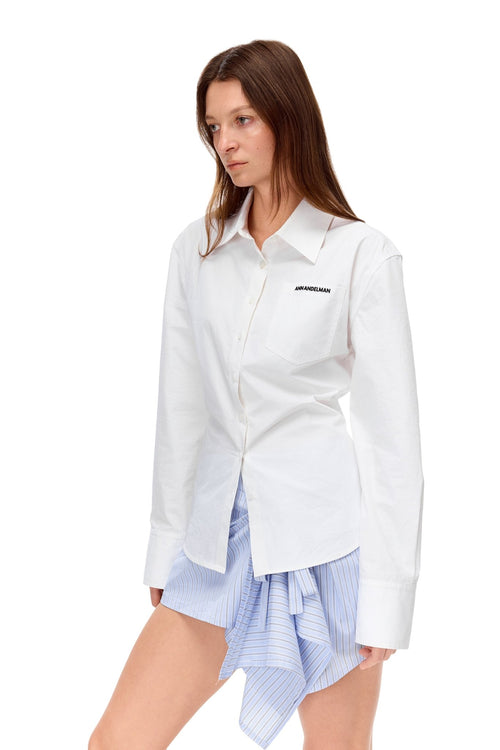 White Waist - Cinching Shirt - ANN ANDELMAN