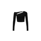 Black Strapless Deconstructed Top