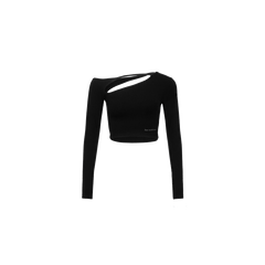 Black Strapless Deconstructed Top