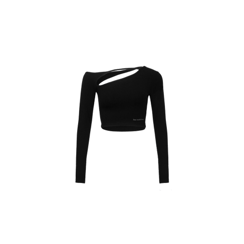 Black Strapless Deconstructed Top