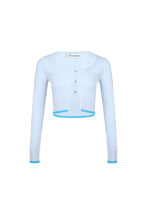 Light Blue Woolen Cardigan - ANN ANDELMAN
