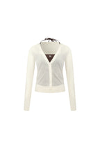 Apricot Halter Neck Two-piece Set