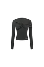 Dark Gray Twist-Front T-shirt