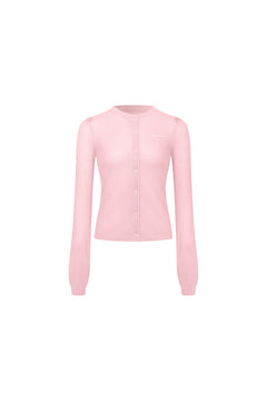 Pink Long-sleeved Cardigan