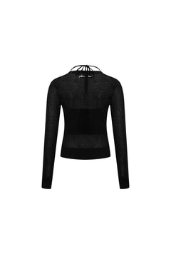 Black Halter Neck Two-piece Set