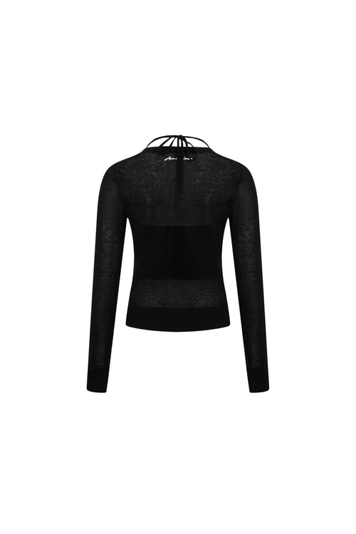 Black Halter Neck Two-piece Set