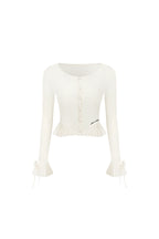 White Bell Sleeve Cardigan