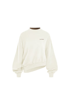 White Faux Two-piece Sweatshirt