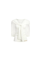 Off-white Woolen Overlay Acetate Camisole Two-piece Set