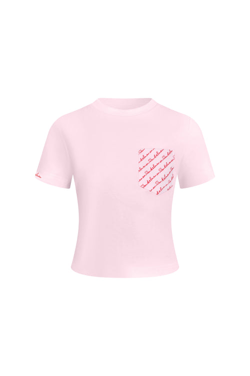 Pink 520 Pocket Embroidered T-shirt