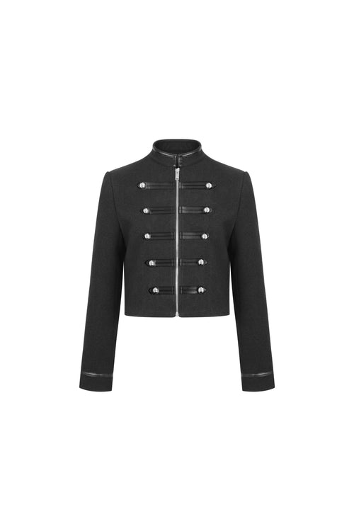 Dark Gray European-style Short Jacket