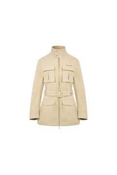 Khaki Drawstring Work Jacket
