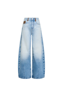 Blue Curved Jeans