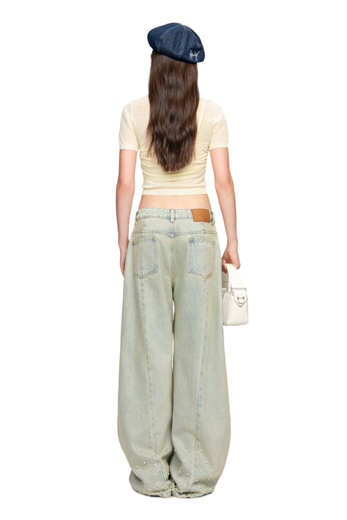 Apricot Knitted Lightweight T-shirt