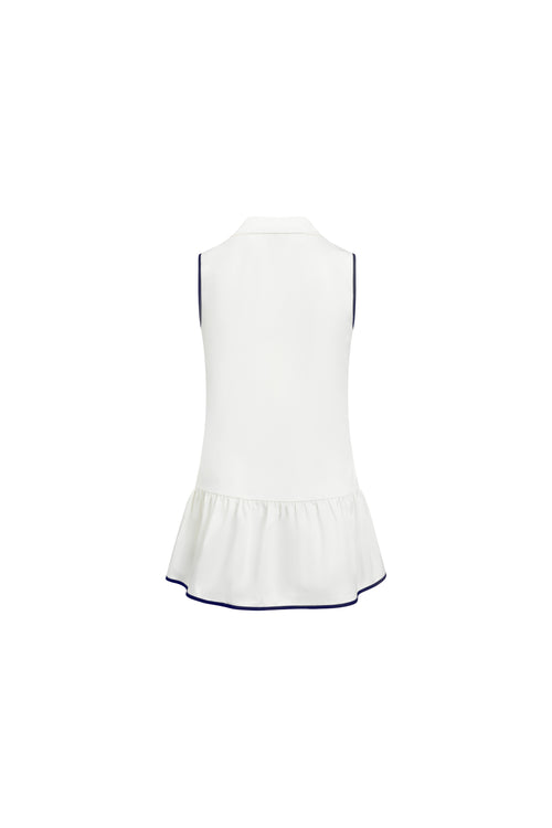 White POLO Collar Golf Dress