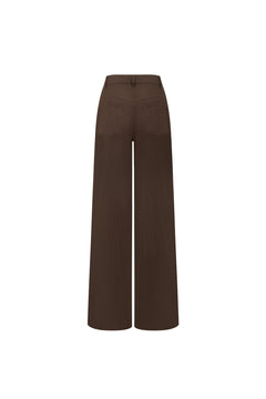 Brown Corduroy Straight-leg Trousers