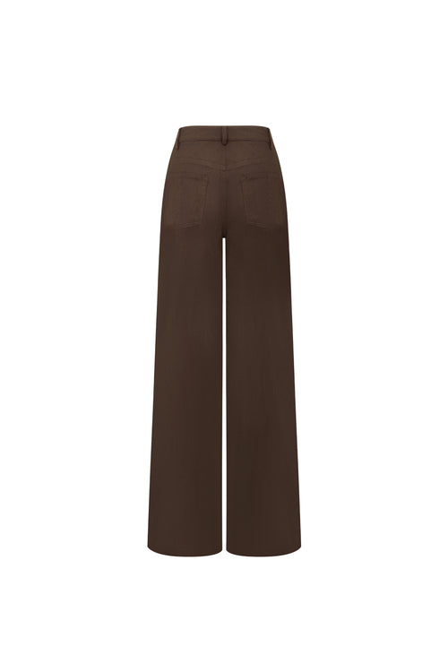 Brown Corduroy Straight-leg Trousers