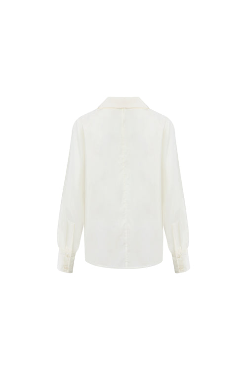 Off-white Detachable Ribbon Pullover Shirt