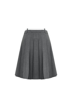 Grey Suit Pleated Skirt