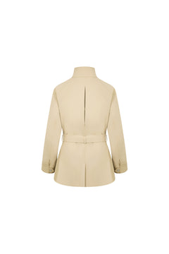 Khaki Drawstring Work Jacket