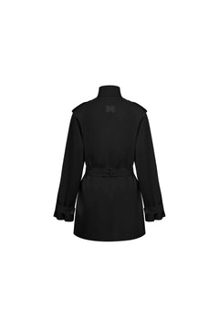 Black Mid-length Trench Coat