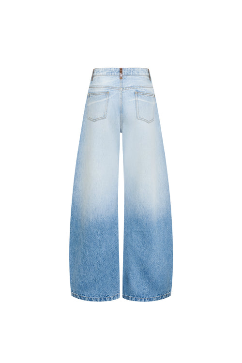Blue Curved Jeans