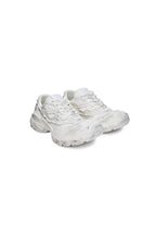 White Split Distressed Sneakers