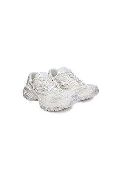 White Split Distressed Sneakers