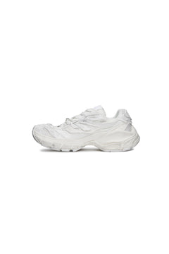 White Split Distressed Sneakers