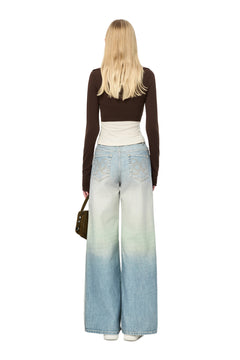 Brown Knit Halter Neck Two-piece Set