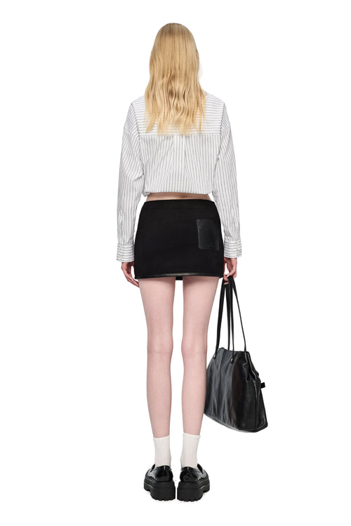 White Printed Striped Shirt